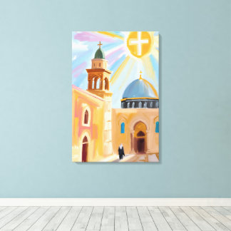 Sunlit Middle Eastern Church Art Print Vibrant Art