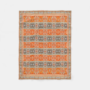 Sunlit Moroccan Weave Fleece Blanket