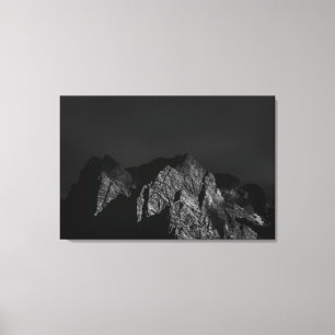 Sunlit mountains canvas print