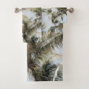 Sunlit Palm Jungle #1 #tropical #wall #art Bath Towel Set