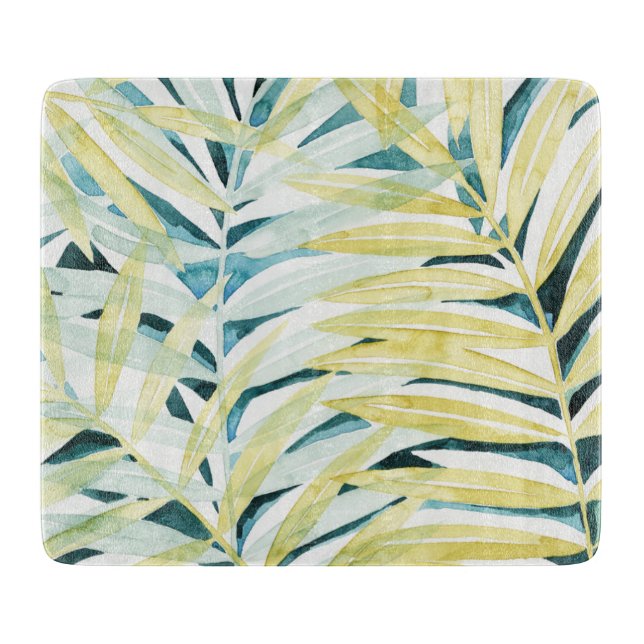 Sunlit Palms - Palm Tree Leaves Cutting Board (Front)