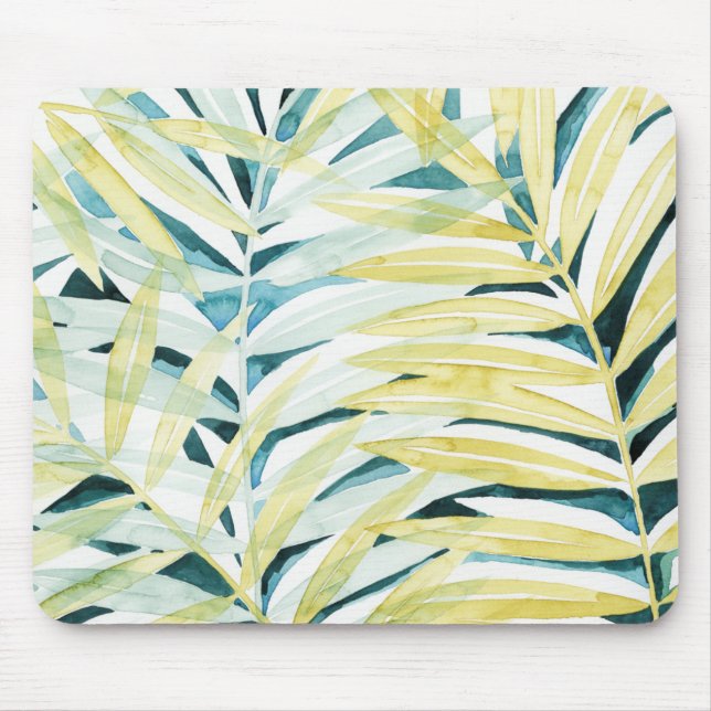 Sunlit Palms - Palm Tree Leaves Mouse Mat (Front)