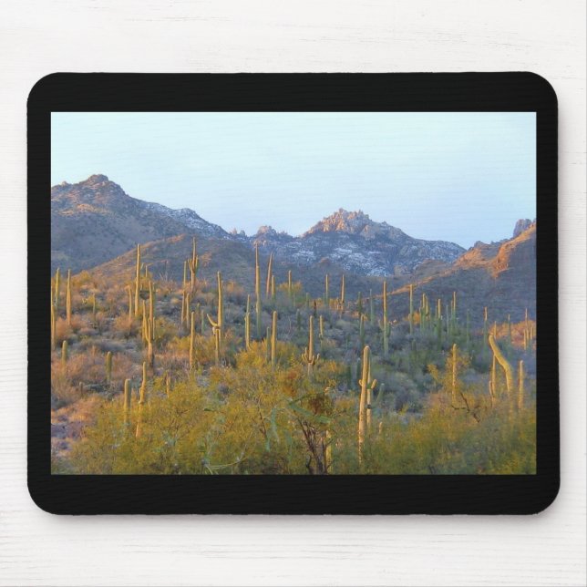 Sunlit Saguaro Field Mouse Mat (Front)