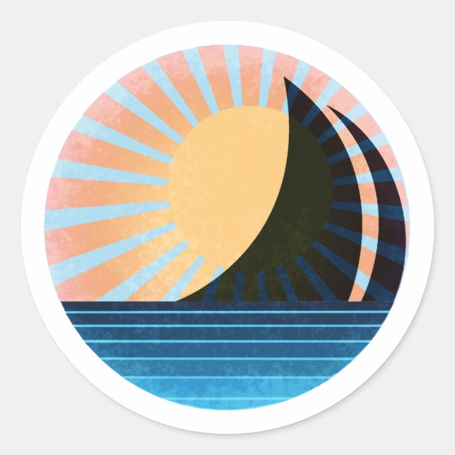 Sunlit Sail Sticker Pastel (Front)