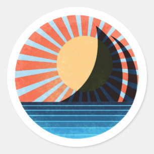 Sunlit Sail Sticker Red