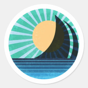 Sunlit Sail Sticker Teal