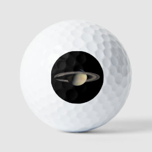 Sunlit Saturn Gas Giant Planet by Cassini Golf Balls