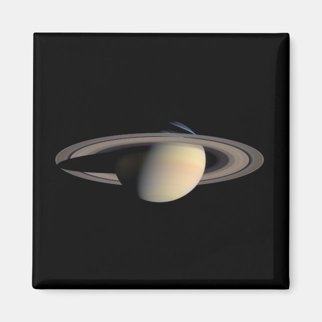 Sunlit Saturn Gas Giant Planet by Cassini Magnet (Front)