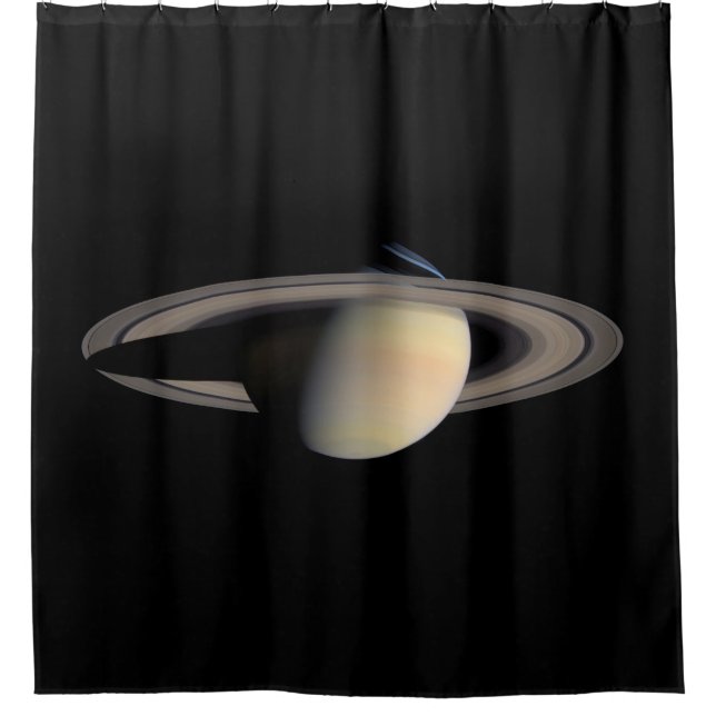 Sunlit Saturn Gas Giant Planet by Cassini Shower Curtain (Front)