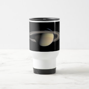Sunlit Saturn Gas Giant Planet by Cassini Travel Mug