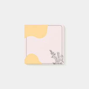 Sunlit Scribbles Floral Post-it Notes