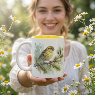 Sunlit Songbird Two-Tone Coffee Mug