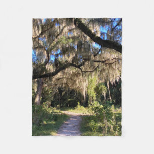 Sunlit Spanish Moss Fleece Blanket