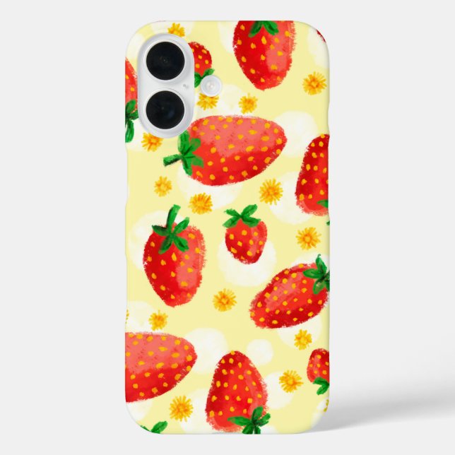 Sunlit Strawberries & Daisies Case-Mate iPhone Case (Back)