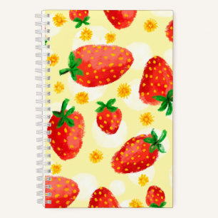 Sunlit Strawberries & Daisies  Notebook