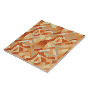Sunlit Tapestry Radiant Apricot Elegance Tile