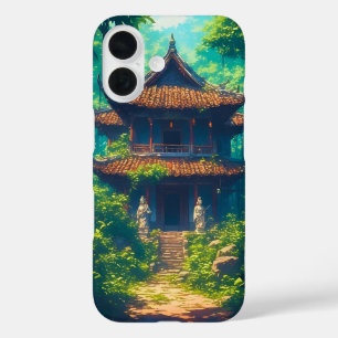 Sunlit Thai House in Lush Jungle iPhone 16 Case
