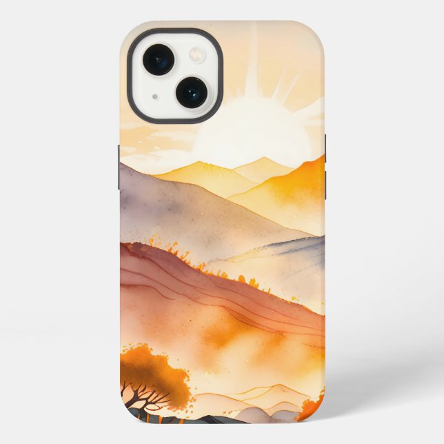 Sunlit Trees and Shadowed Valleys iPhone Case (Back)
