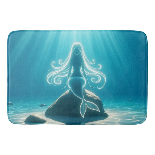 Sunlit, underwater mermaid bath mat (Front)