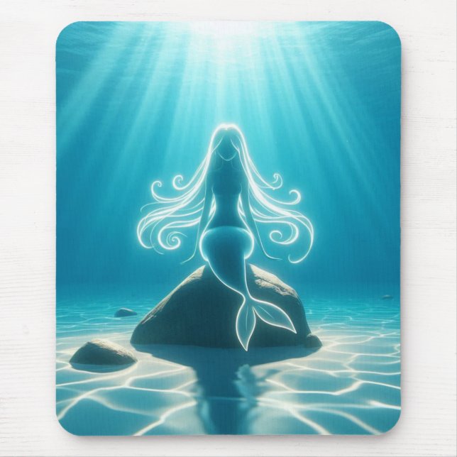 Sunlit, underwater mermaid mouse mat (Front)