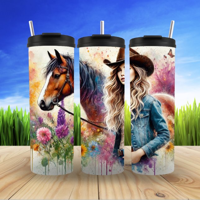Sunlit Western Spirit Thermal Tumbler (Creator Uploaded)