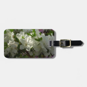 Sunlit White Azaleas Beautiful Spring Flowers Luggage Tag