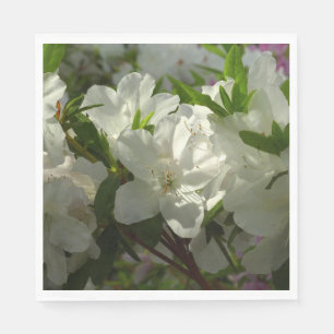 Sunlit White Azaleas Beautiful Spring Flowers Napkin