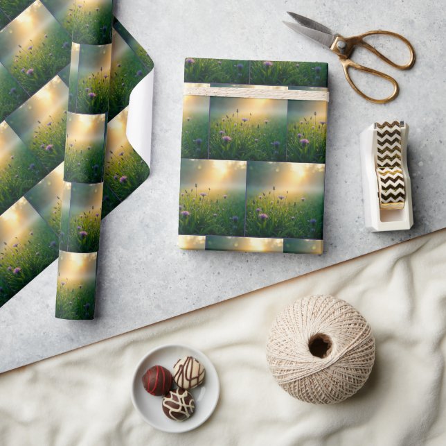 Sunlit Wildflower Meadow Wrapping Paper (Crafts)