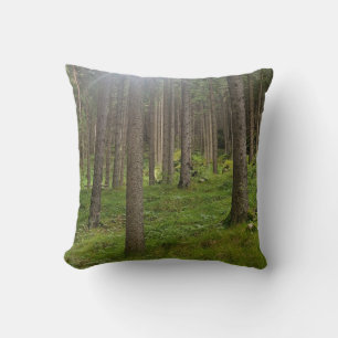 Sunlit Woodland - Forest Green Cushion