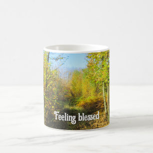 Sunlit Woods in Autumn - Personalised Thanksgiving Coffee Mug