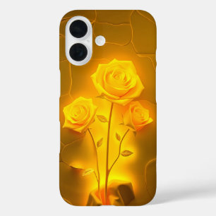 Sunlit Yellow Roses Glow iPhone Case
