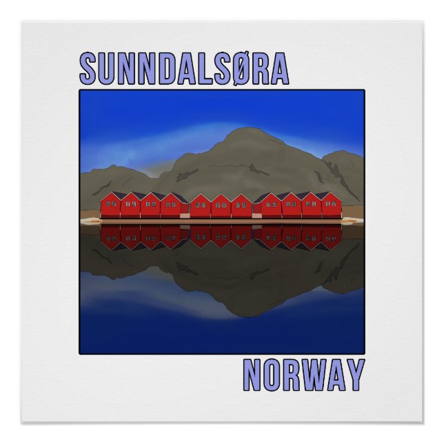 Sunndalsora Norway Scandinavian Poster (Front)