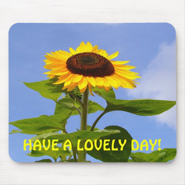 Sunnny Sunflower custom text  Mouse Mat (Front)