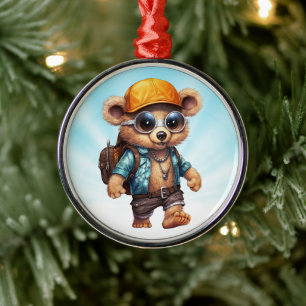 Sunny Adventures with Beachy Bear - Ready for Fun  Metal Tree Decoration