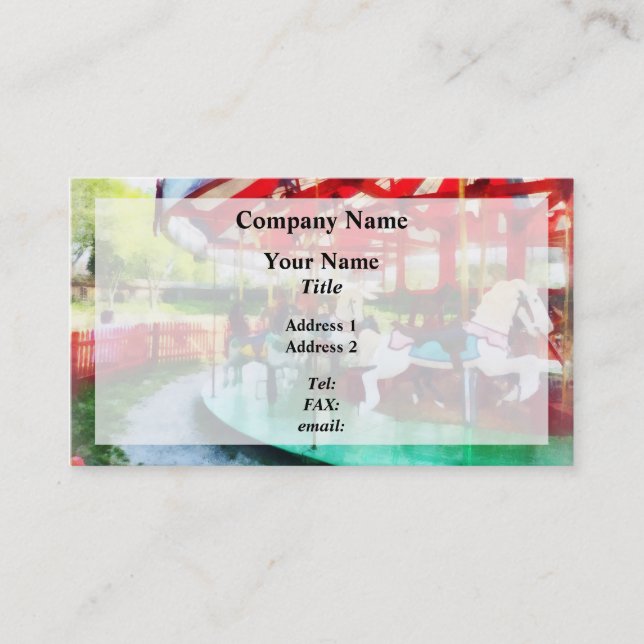 Sunny Afternoon on the Carousel Business Card (Front)