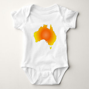 Sunny Australia Map Baby Bodysuit