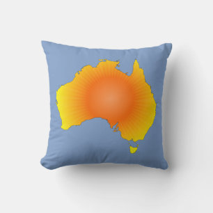Sunny Australia Map Cushion