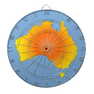 Sunny Australia Map Dartboard