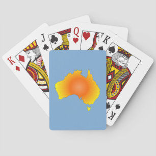 Sunny Australia Map Playing Cards