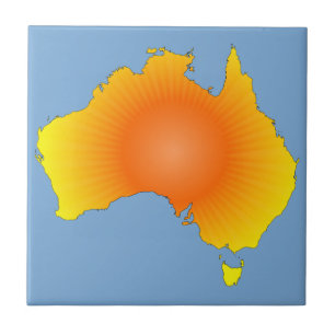 Sunny Australia Map Tile