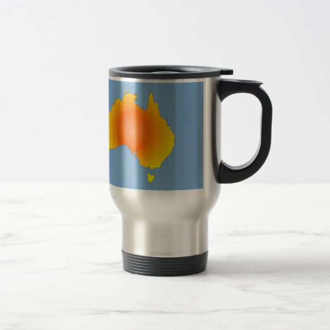 Sunny Australia Map Travel Mug (Right)