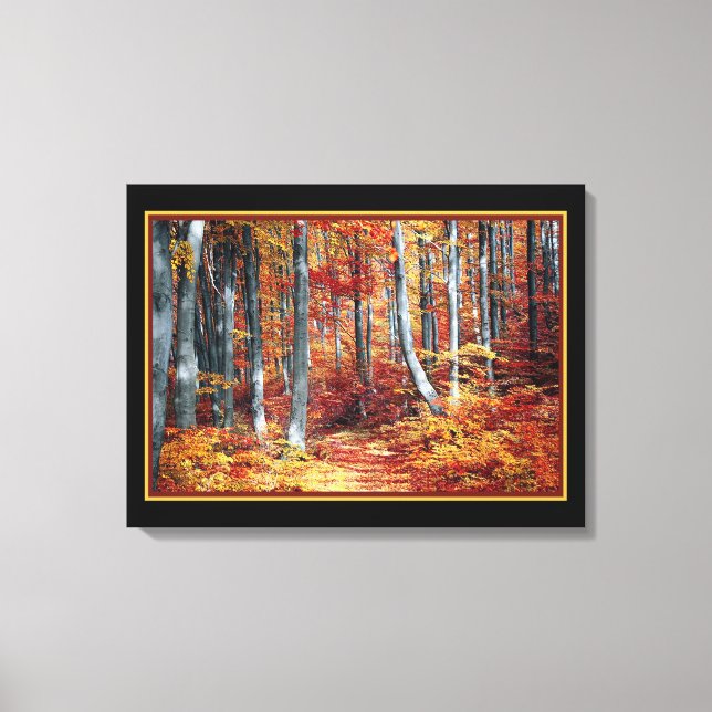 Sunny Autumn Forest Canvas Print (Front)
