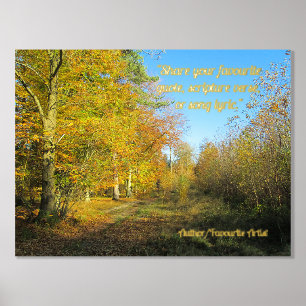 Sunny Autumn Walk - Personalised Foil Prints