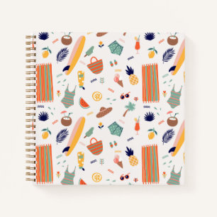 Sunny Beach Fun Pattern Notebook