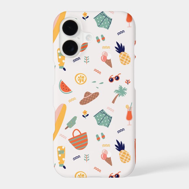 Sunny Beach Fun Pattern Samsung Galaxy S21 Case (Back)