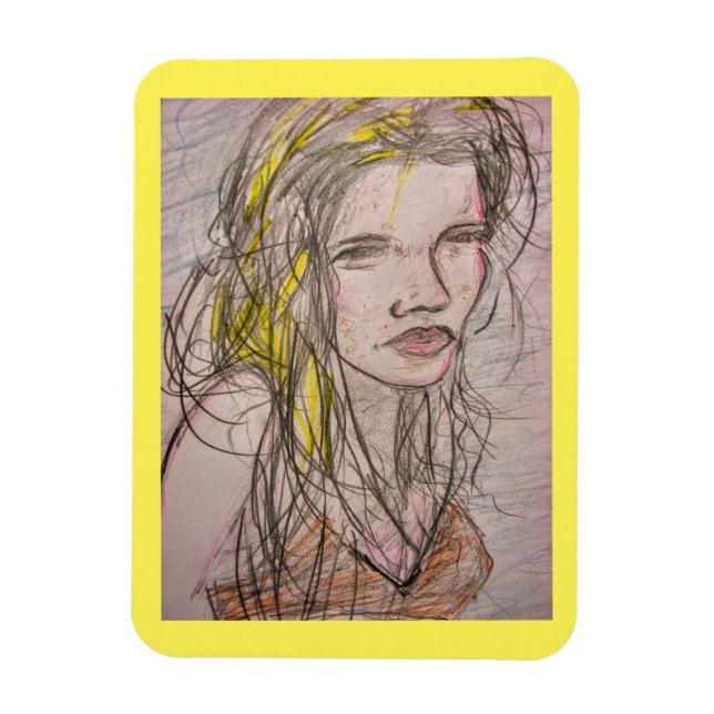 Sunny Beach Girl Magnet (Vertical)