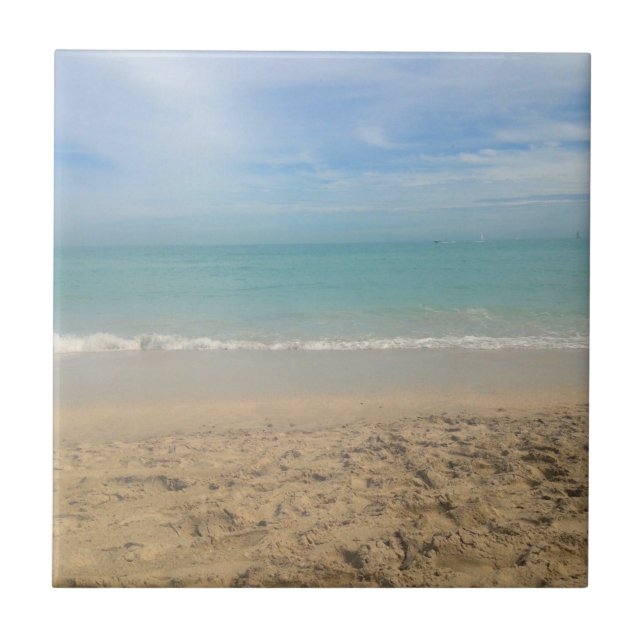 Sunny Beach Landscape- Cape Cod Tile (Front)