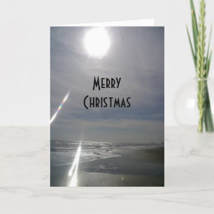 "SUNNY BEACH" MERRY CHRISTMAS/HAPPY NEW YEAR TOO HOLIDAY CARD