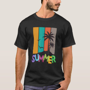 Sunny Beach Vacation Ice Cream Popsicle Hello Summ T-Shirt