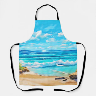 Sunny Beach Waves Design Apron